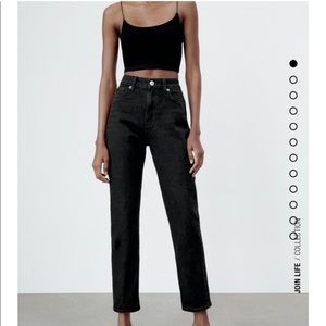 ZARA High Rise Ankle Length Jeans | Black